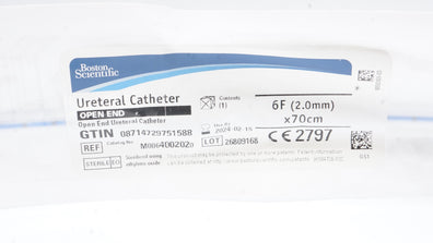Boston Scientific M0064002020 Open End Ureteral Cath. 6F x 70cm (x)